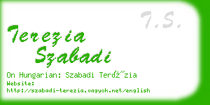 terezia szabadi business card